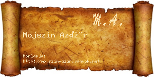 Mojszin Azár névjegykártya